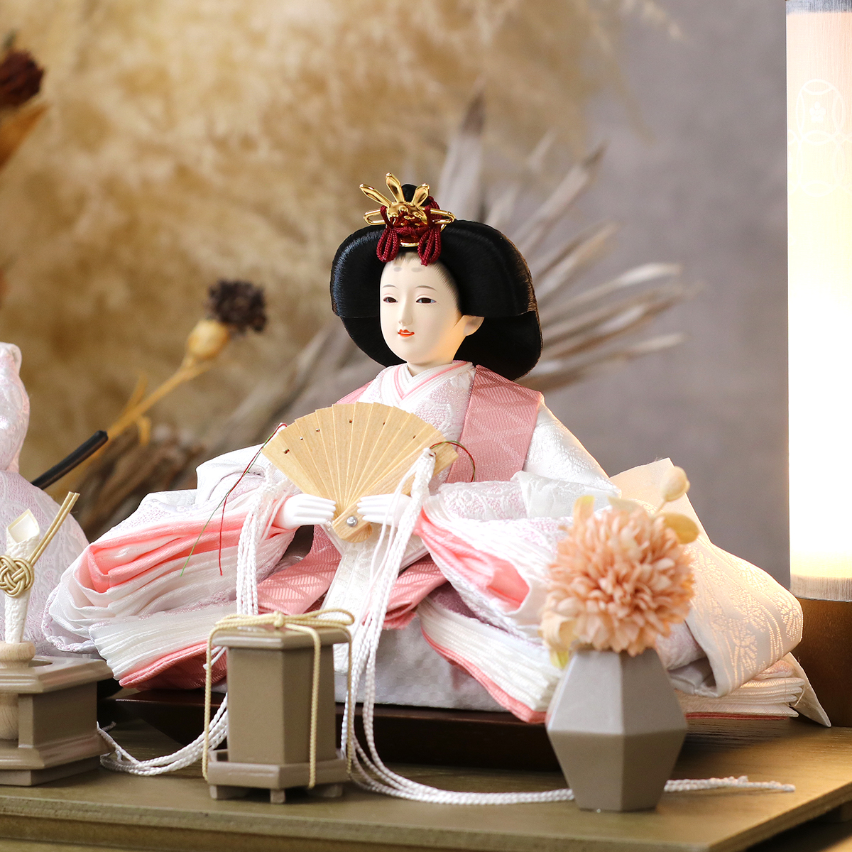 雛人形 ケース飾り 久月 衣裳着 ケース入り 親王飾り 小三五親王