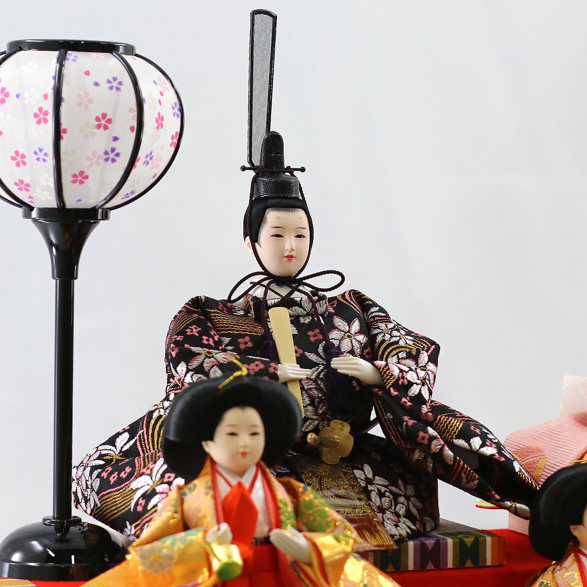 【美品】久月 雛人形 5人飾り オルゴール付 雛人形 ケース飾り 久月 衣裳着 ケース入り 小三五親王 五人飾り