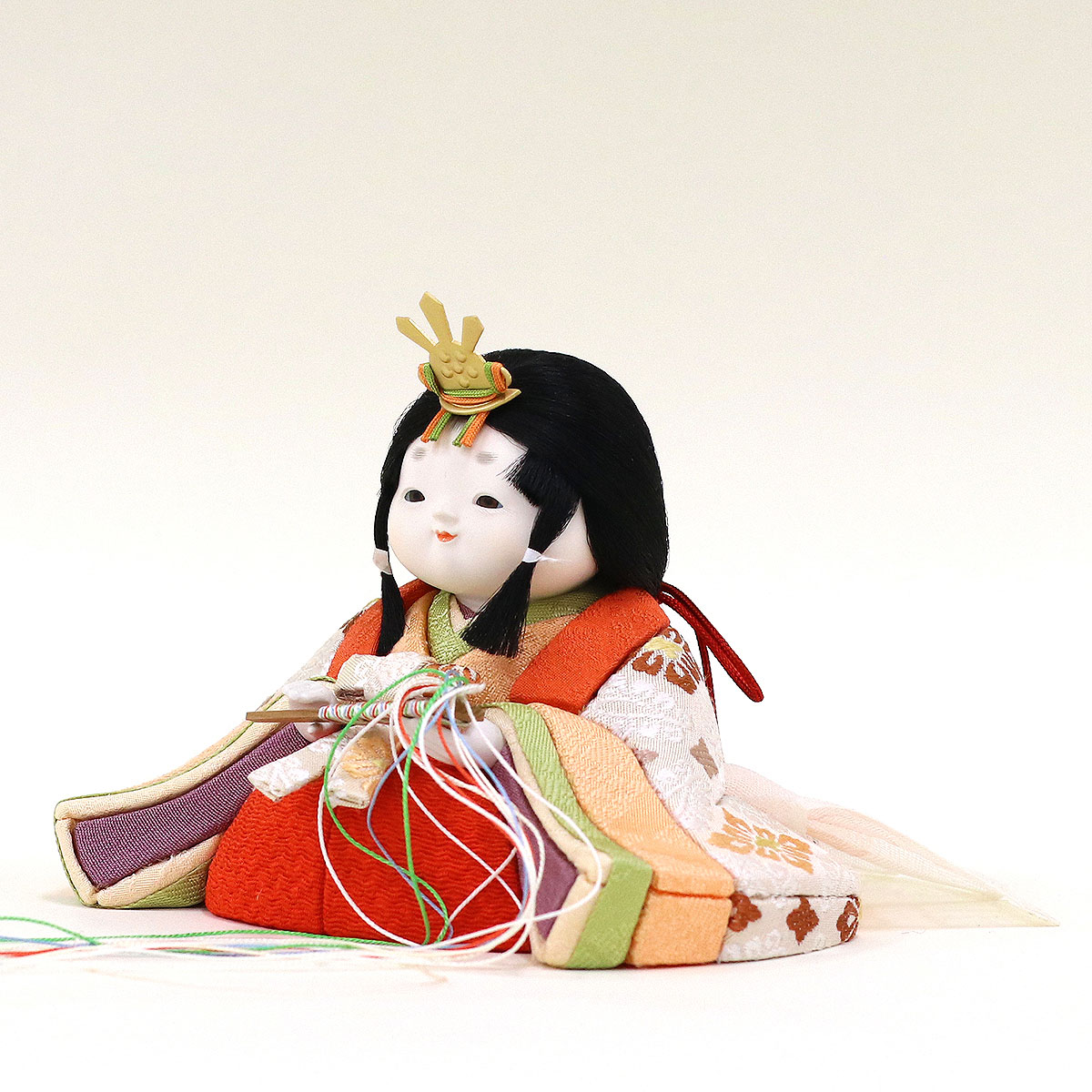 雛人形 木目込み飾り 幸一光作 ひかり雛 木目込 白木 木目 収納