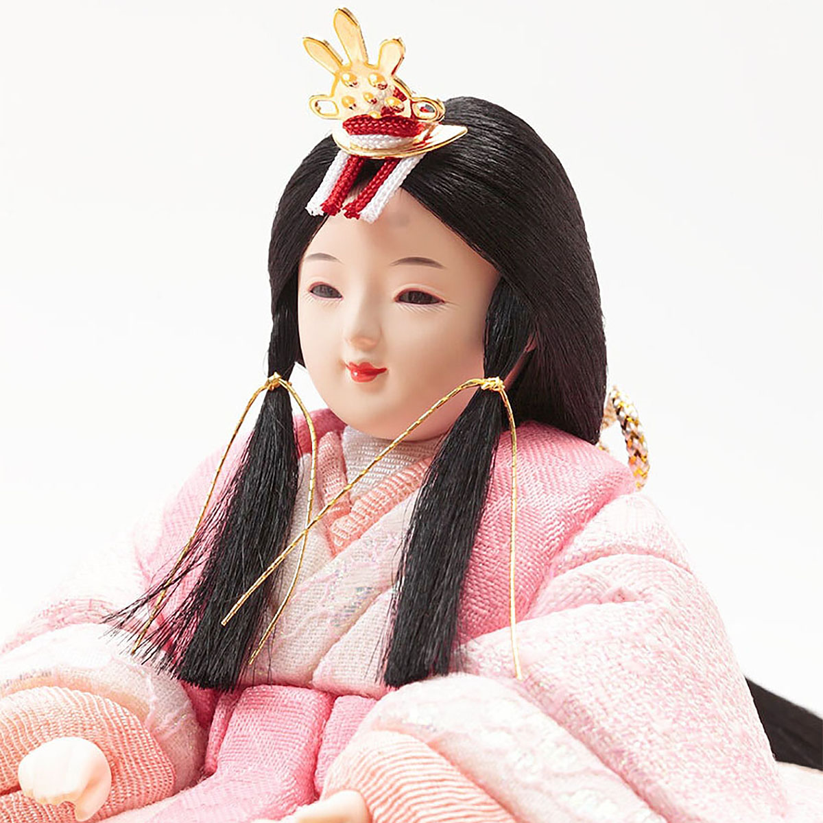 雛人形 木目込み飾り 久月作 ほのか 木目込み 新井久夫 芽依雛 親王飾り 刺繍 人形の久月 コンパクト 木目込み_9