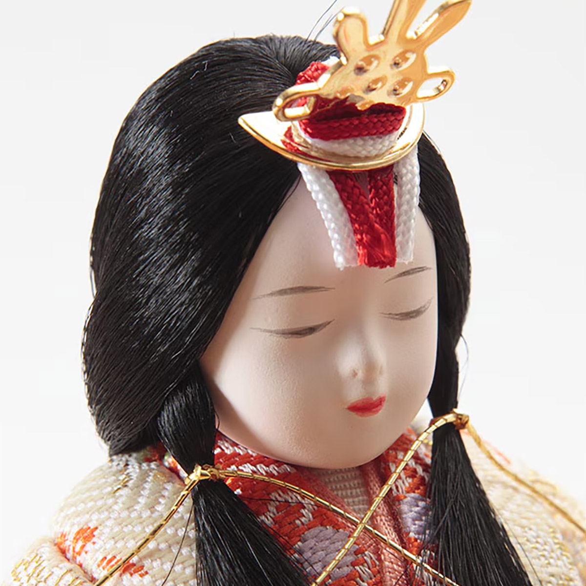雛人形 木目込み飾り 一秀作 桃葉雛 木目込み 五人 収納飾り 人形の久 