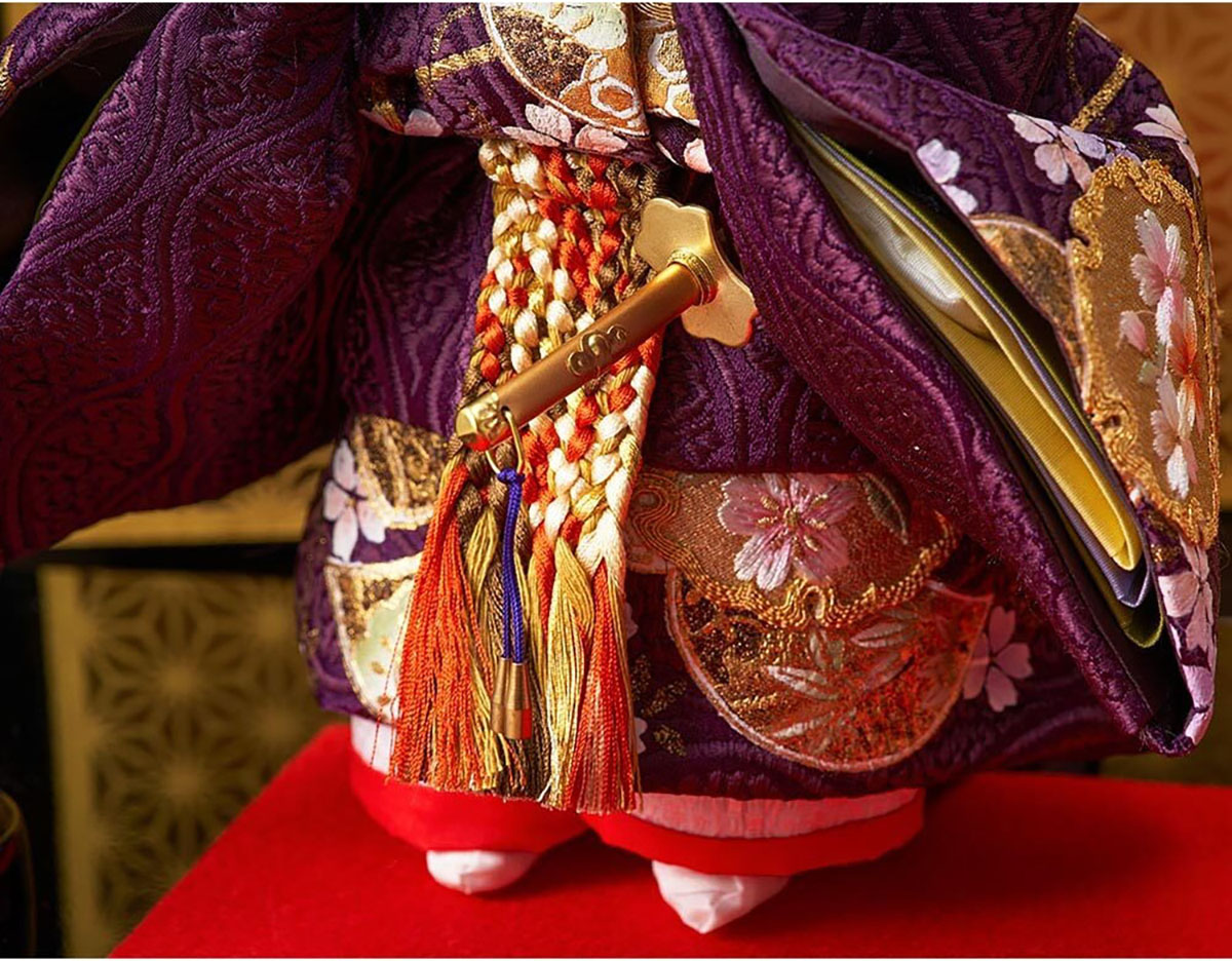 雛人形 立雛飾り 衣裳着 金彩刺繍 三五親王 立親王飾り 人形の久月