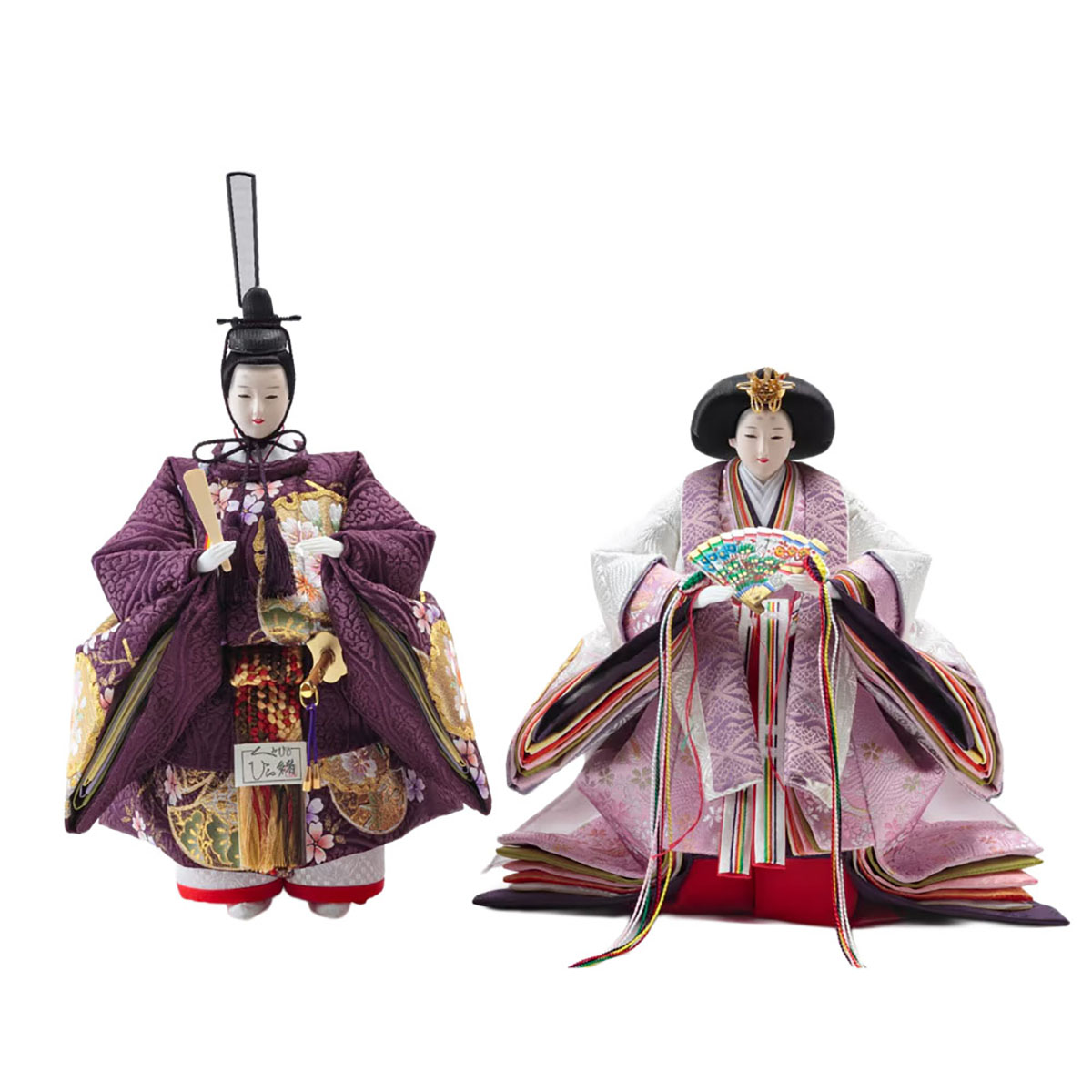 雛人形 立雛飾り 衣裳着 金彩刺繍 三五親王 立親王飾り 人形の久月