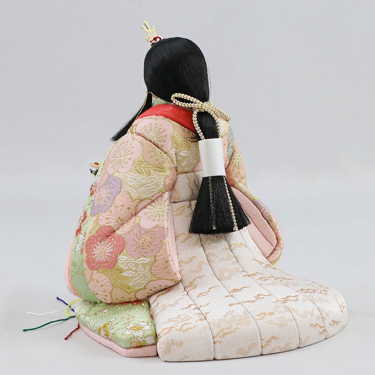 雛人形 木目込み飾り 久月作 ほのか 真咲雛 黄緑 立ち雛 木目込み 親王