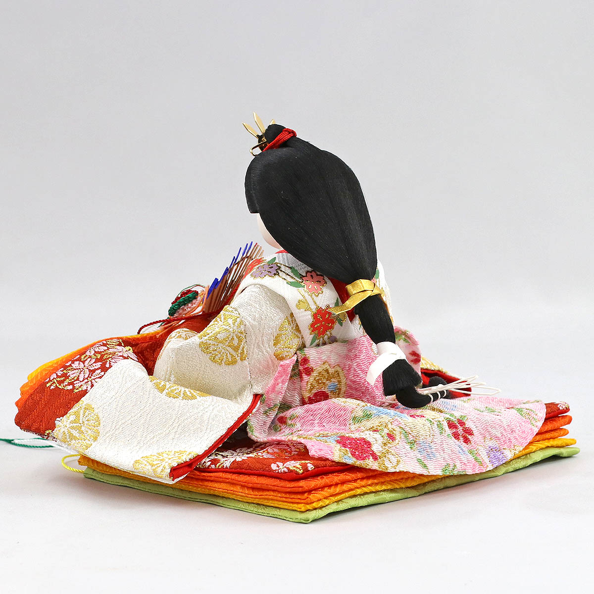 久月　ひな人形用 収納タイプの飾り台　ワイン塗り鞠刺繍 久月 ひな人形用 収納タイプの飾り台 ワイン塗り鞠刺繍