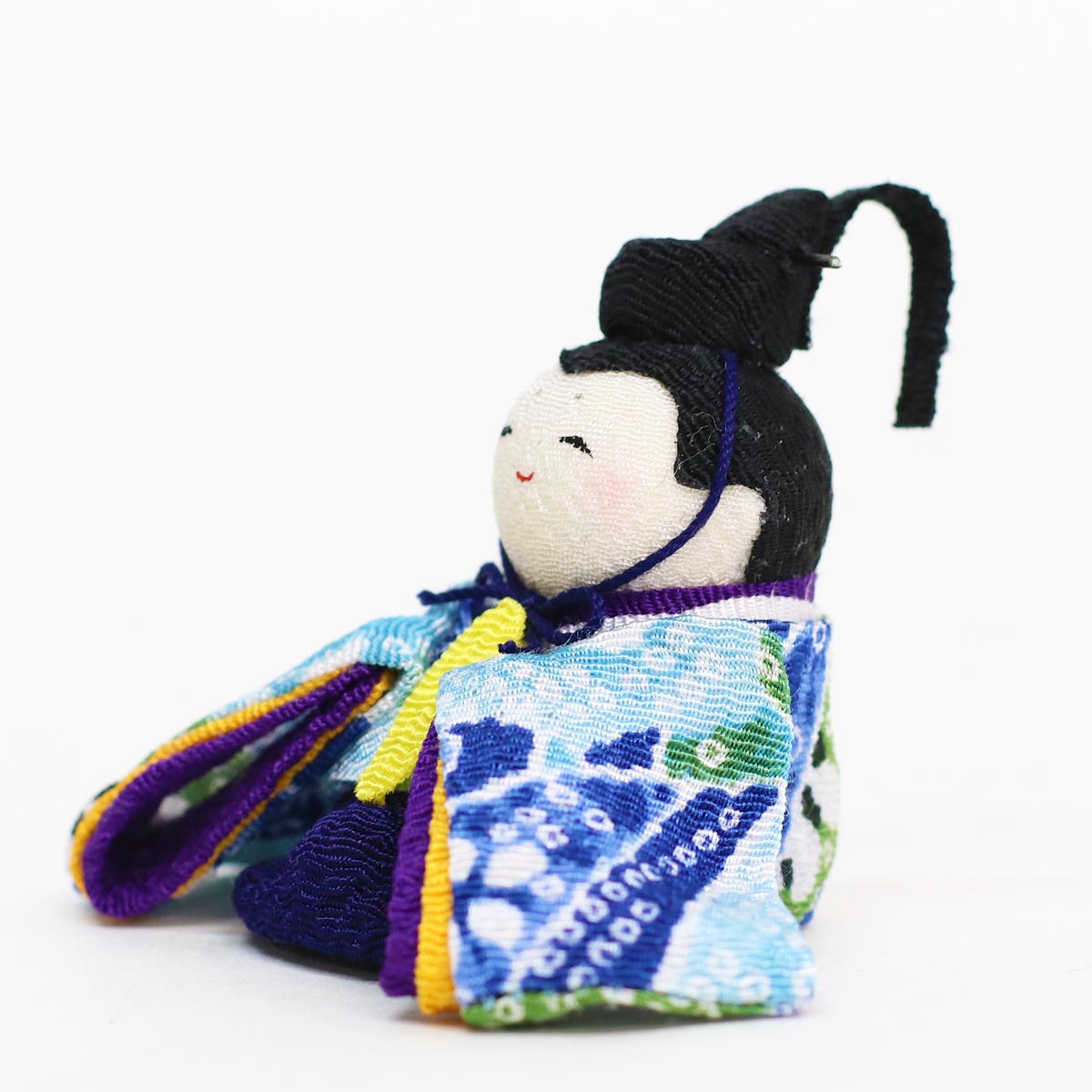 雛人形 ちりめん雛 わらべ雛 10人揃いオルゴール付きケース飾り ピンク