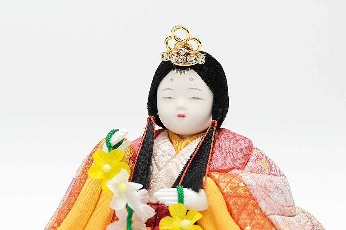 雛人形 木目込み飾り ゆかり作 遊美 五人揃い コンパクト 木目込み 東
