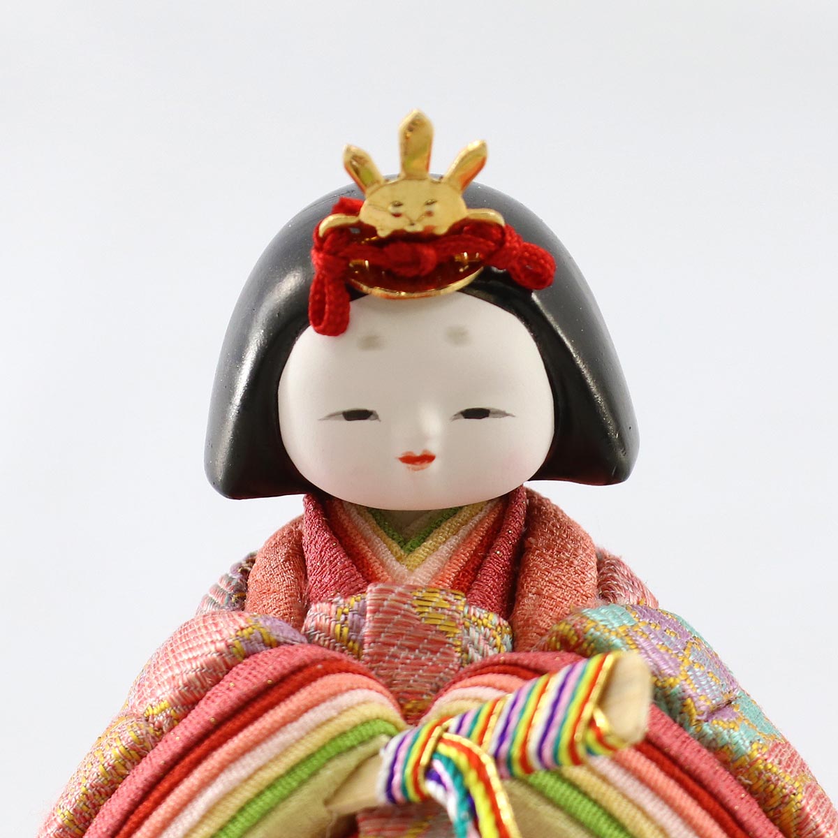 雛人形 木目込み飾り 姫ひいな 木目込み 十五人飾り コンパクト 東玉