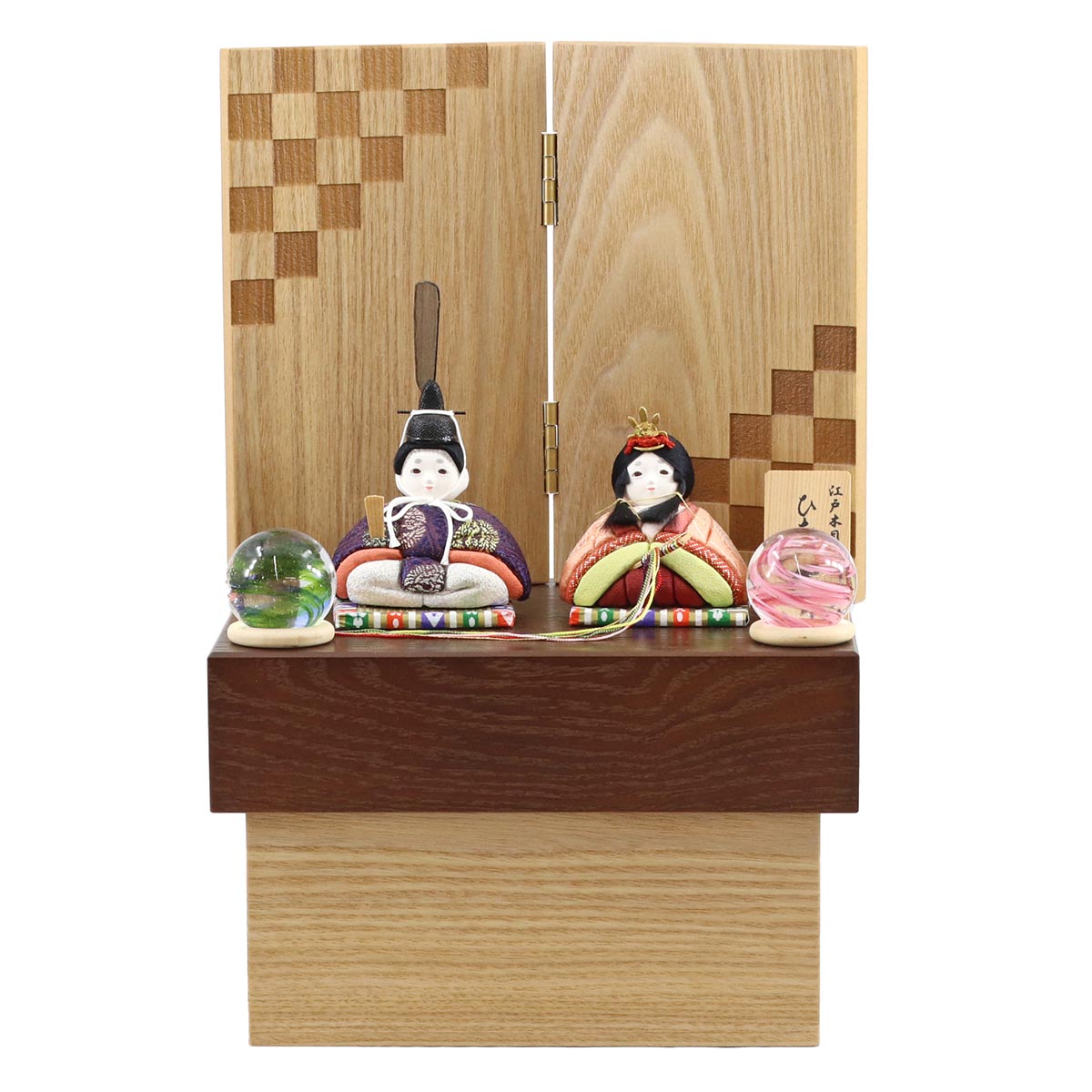 雛人形 ケース飾り ケース入り 小三五親王飾り 御雛 アクリル
