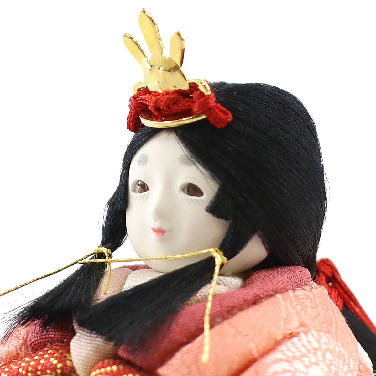 雛人形 木目込み飾り ひないろ 正絹 一重梅 木目込み 親王飾り 高級木材使用 丸型衝立 飾り台 コンパクト 木目込み 東玉工房_13