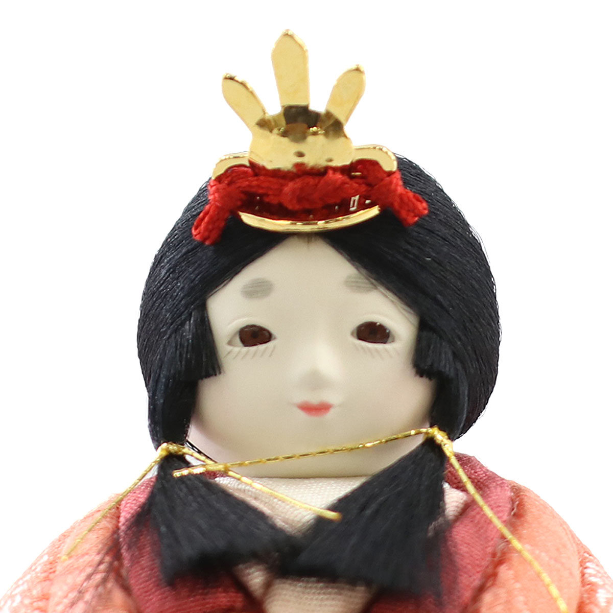 雛人形 木目込み飾り ひないろ 正絹 一重梅 木目込み 親王飾り 高級木材使用 丸型衝立 飾り台 コンパクト 木目込み 東玉工房_12
