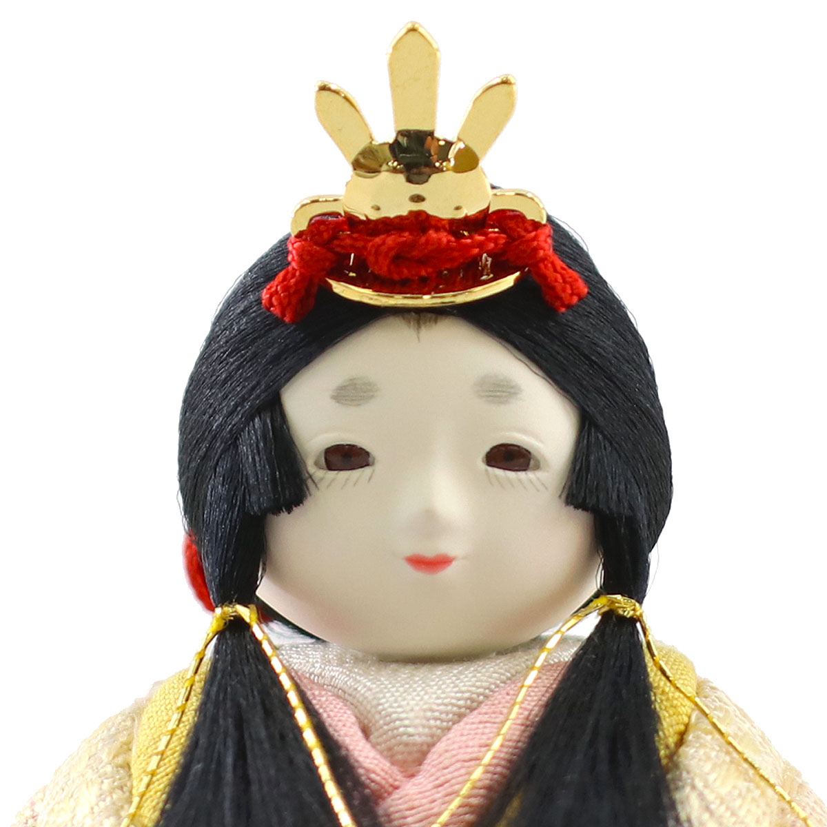 雛人形 木目込み飾り ひないろ 正絹 浅黄 木目込み 親王飾り ハードメイプル突板 半円形飾り台 コンパクト 木目込み 東玉工房_10