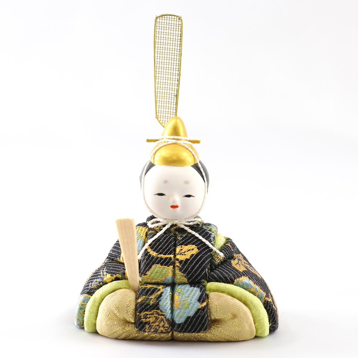 木目込み雛人形　親王飾り　ハンドメイド 雛人形 木目込み飾り 夢ひいな 正絹 木目込み 親王飾り コンパクト 東