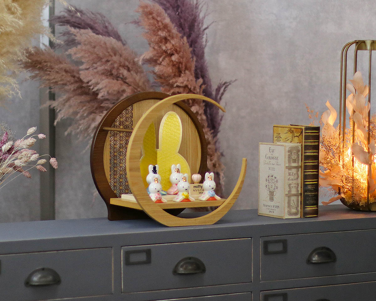 雛人形 二段飾り miffy ミッフィー 磁器 ひな人形 うさこ 親王 官女 五