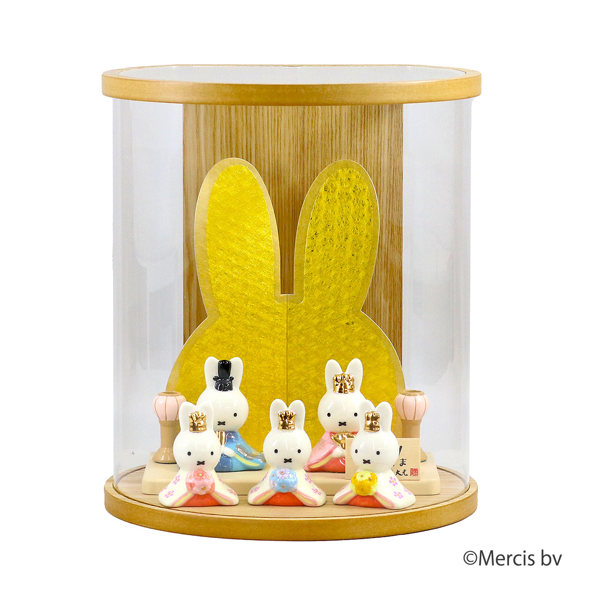 雛人形 ケース飾り miffy ミッフィー 磁器 ひな人形 親王 官女 五人