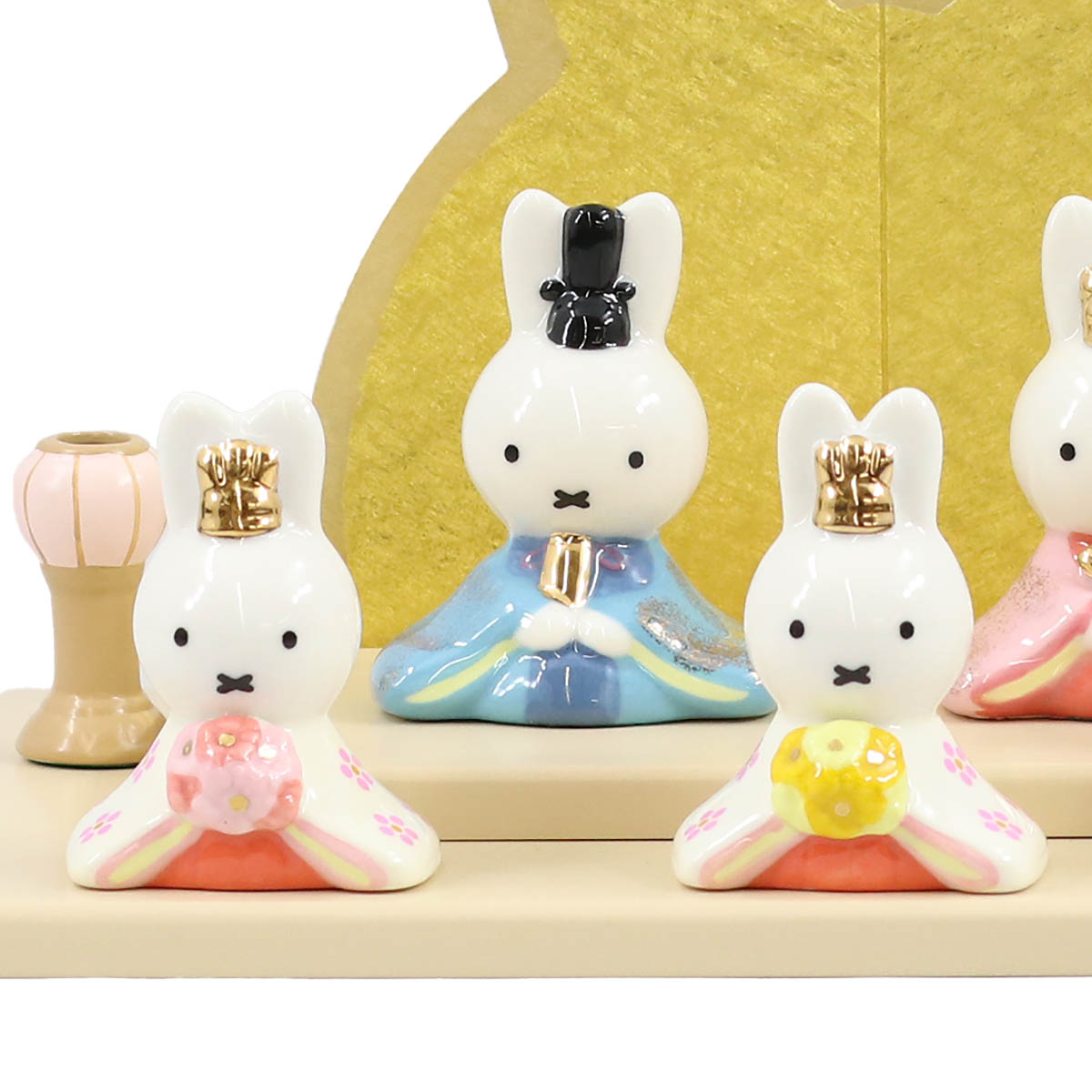 雛人形 ケース飾り miffy ミッフィー 磁器 ひな人形 親王 官女 五人