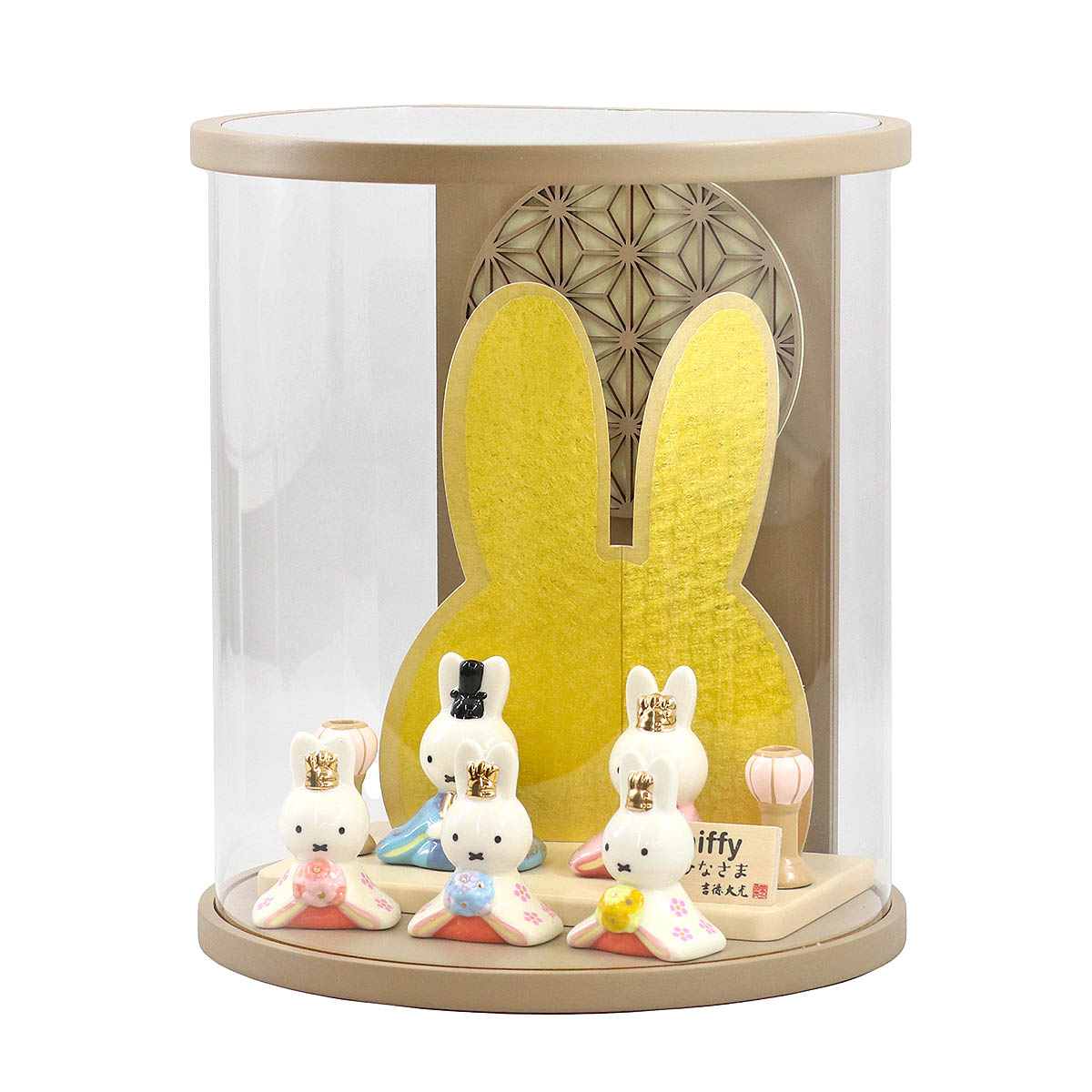 雛人形 ケース飾り miffy ミッフィー 磁器 ひな人形 親王 官女 五人