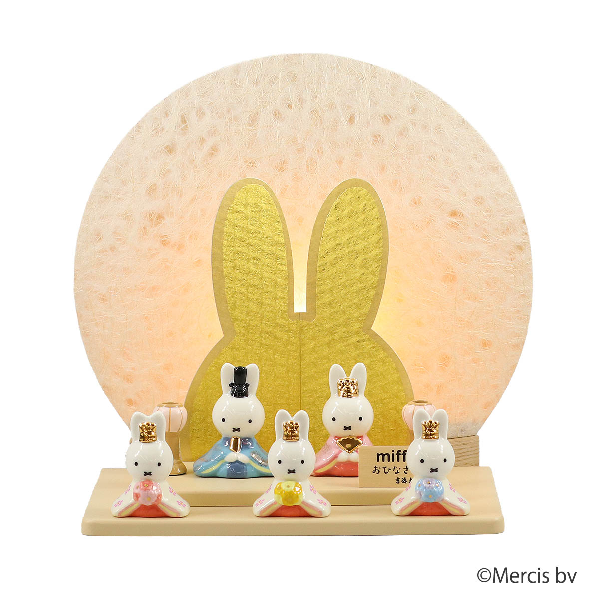 雛人形 二段飾り miffy ミッフィー 磁器 ひな人形 うさこ 親王 官女 五