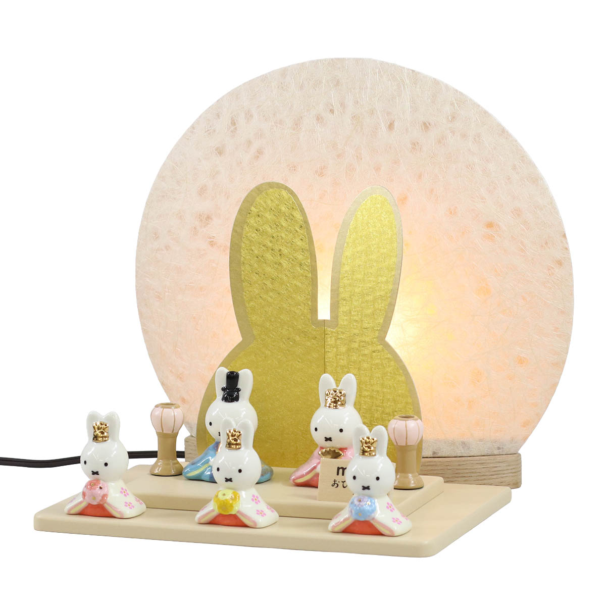 雛人形 二段飾り miffy ミッフィー 磁器 ひな人形 うさこ 親王 官女 五