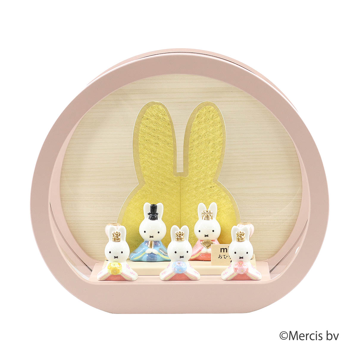 雛人形 ケース飾り miffy ミッフィー 磁器 ひな人形 親王 官女 五人