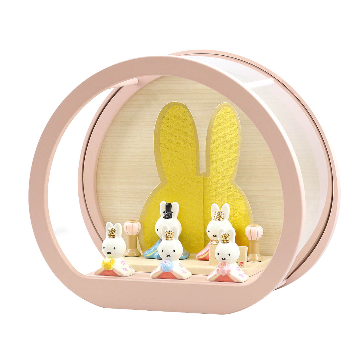 雛人形 ケース飾り miffy ミッフィー 磁器 ひな人形 親王 官女 五人