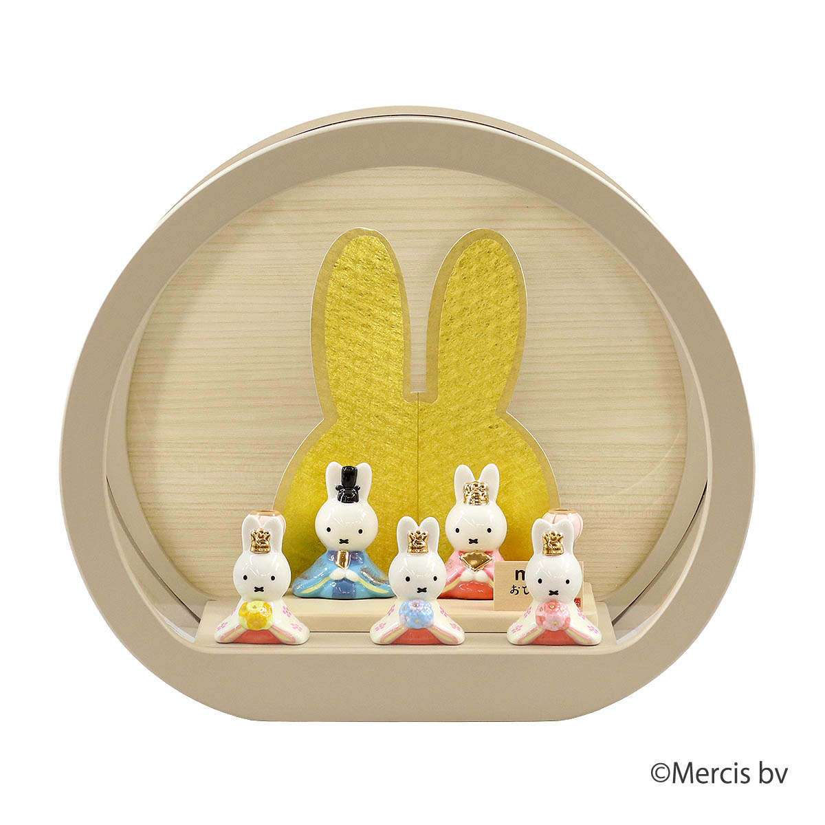 雛人形 ケース飾り miffy ミッフィー 磁器 ひな人形 うさこ 親王 官女