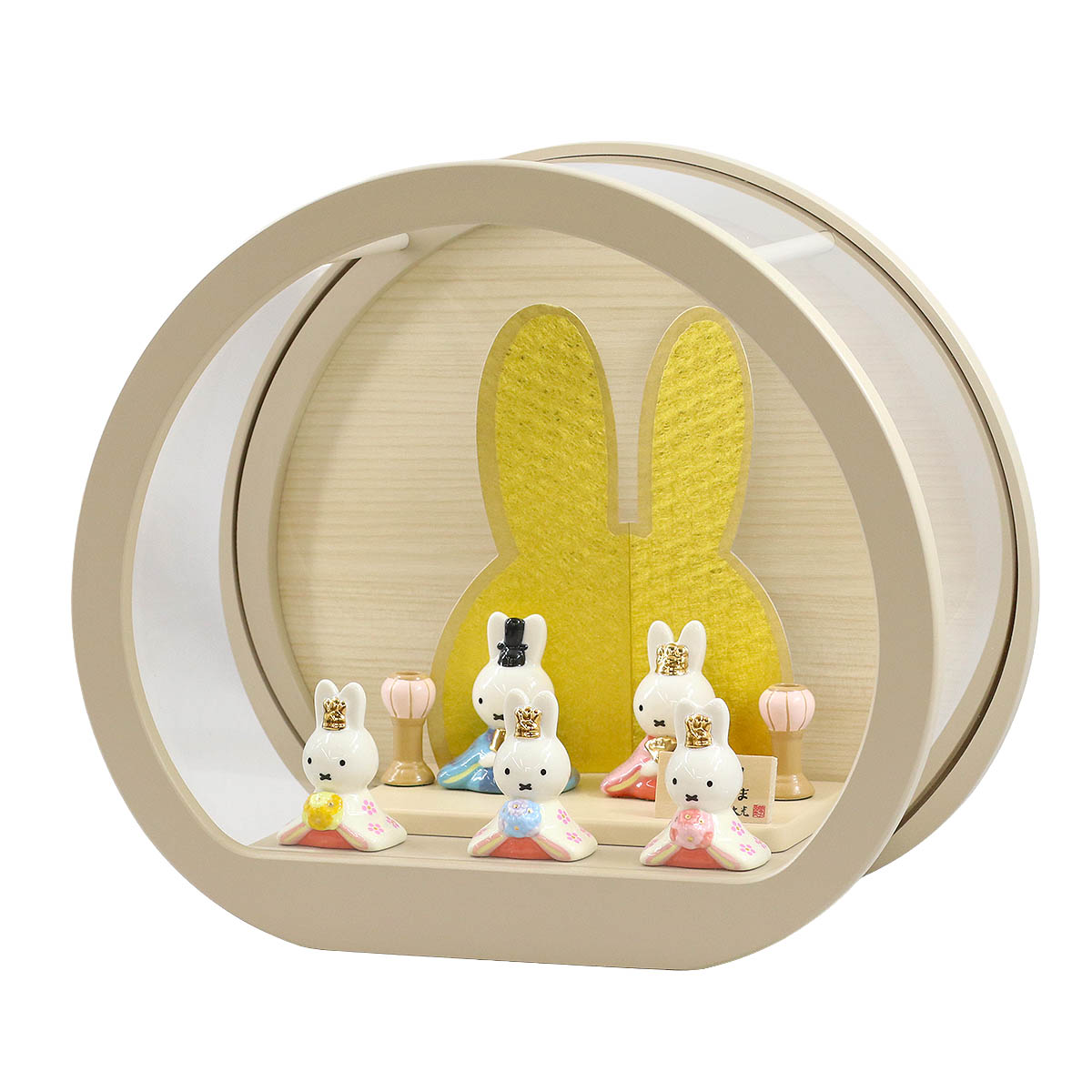 雛人形 ケース飾り miffy ミッフィー 磁器 ひな人形 うさこ 親王 官女