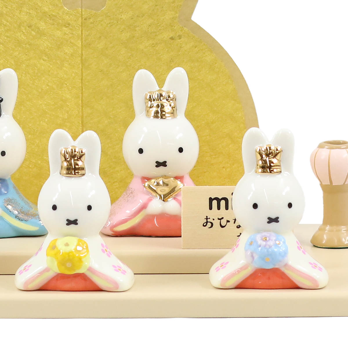 雛人形 ケース飾り miffy ミッフィー 磁器 ひな人形 うさこ 親王 官女