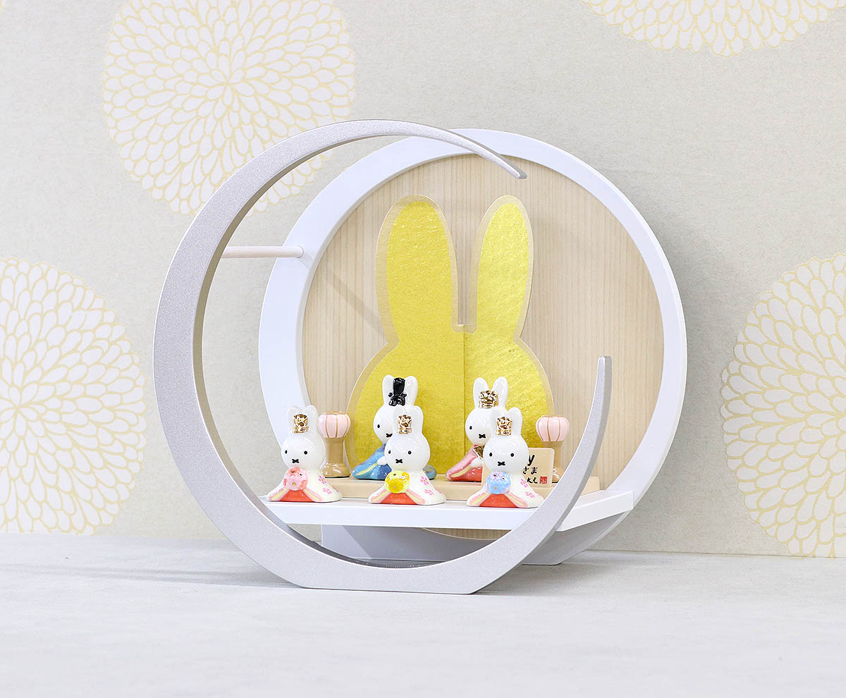 雛人形 二段飾り miffy ミッフィー 磁器 ひな人形 うさこ 親王