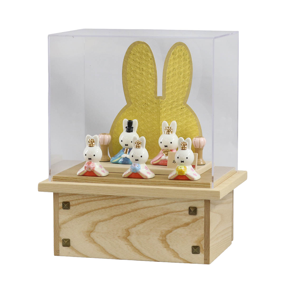雛人形 ケース飾り miffy ミッフィー 磁器 ひな人形 うさこ 親王 官女