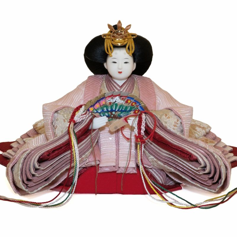 雛人形 親王飾りほぼ新品！吉兆雛 柴田家千代 花飾り 提灯付き hnh-hj-101_r1.jpg