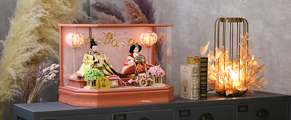 雛人形 ケース飾り ケース入り 小三五親王飾り 御雛 アクリルケース