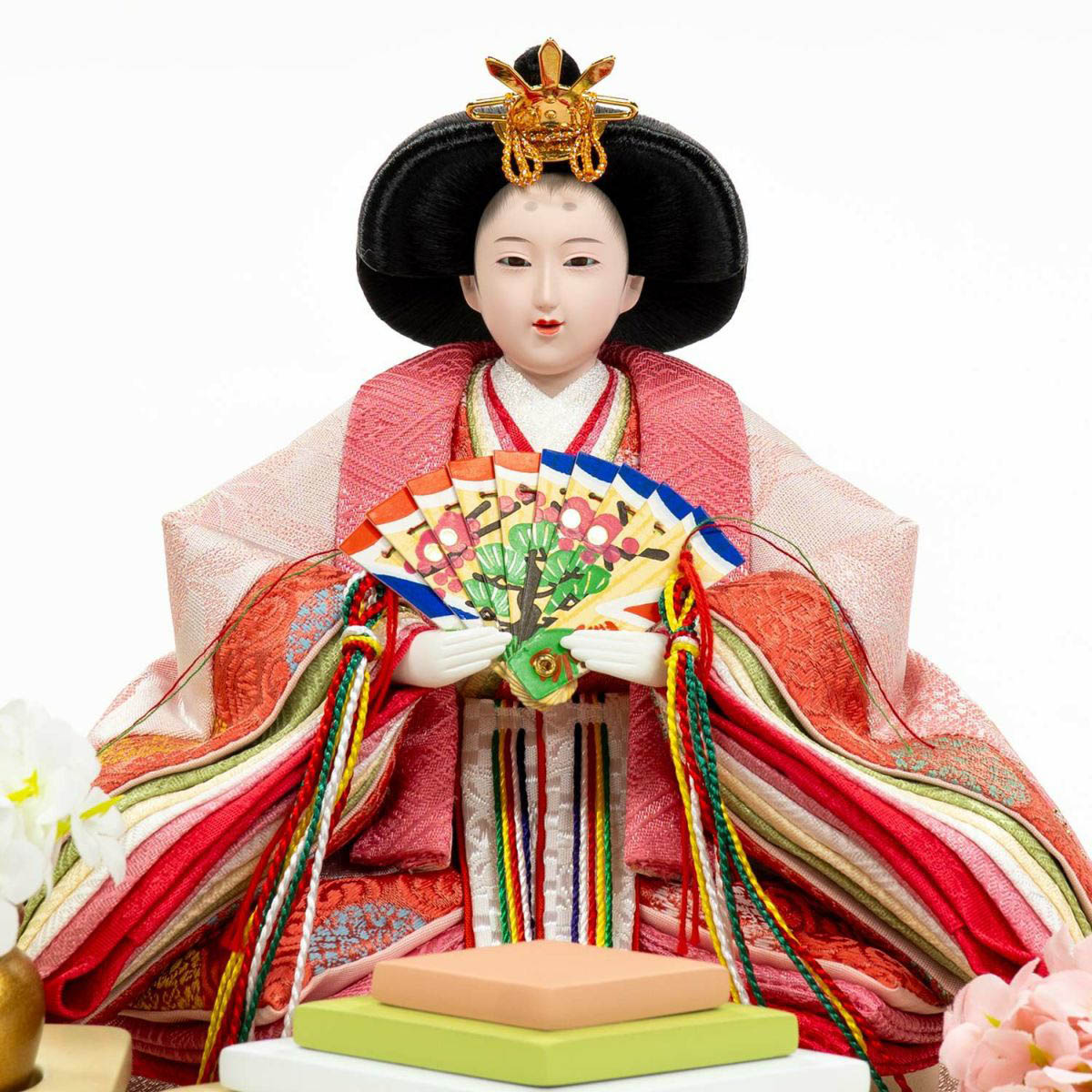 雛人形 ケース飾り 小三五親王 春彩 LEDライト付き アクリルケース飾り