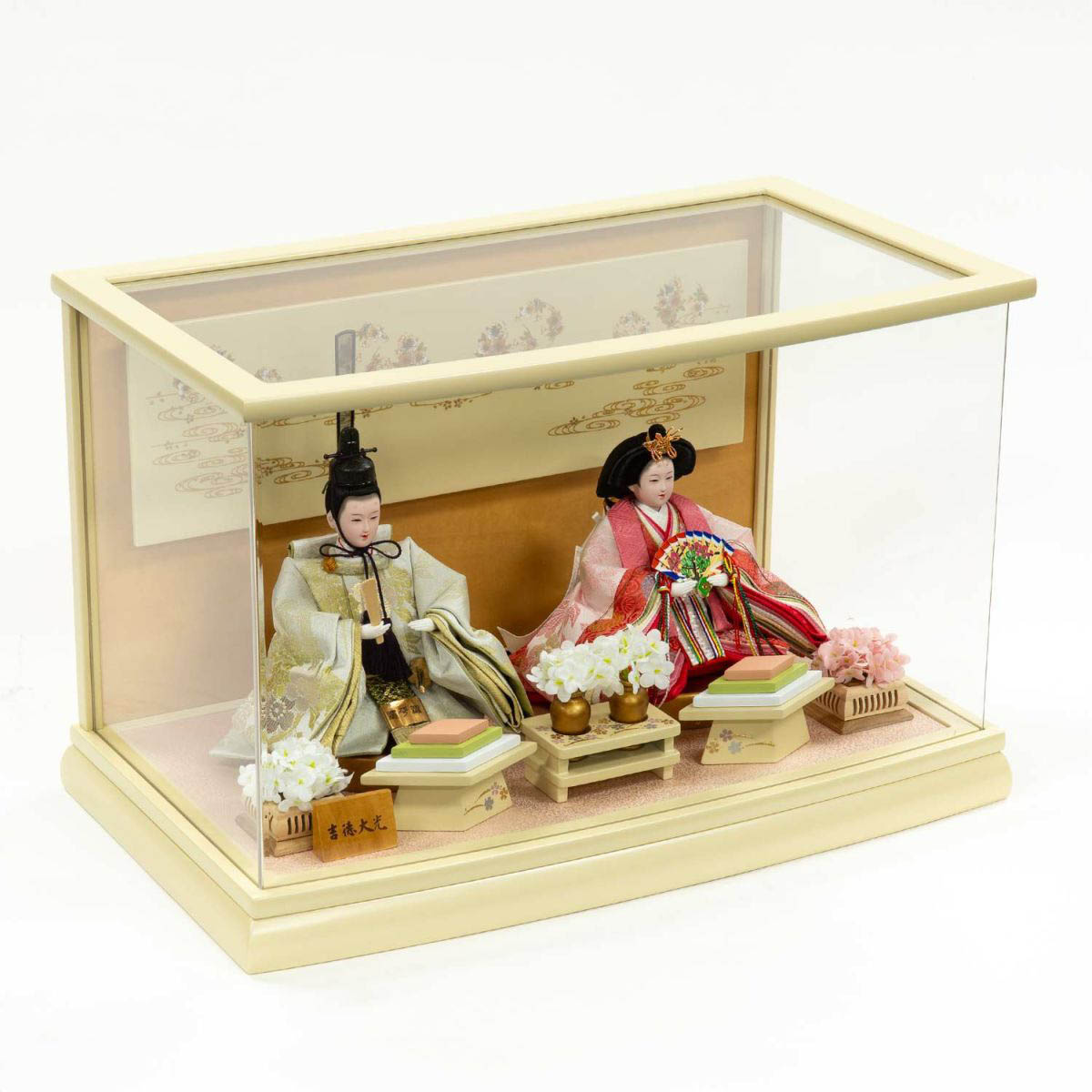 雛人形 ケース飾り 小三五親王 春彩 LEDライト付き アクリルケース飾り