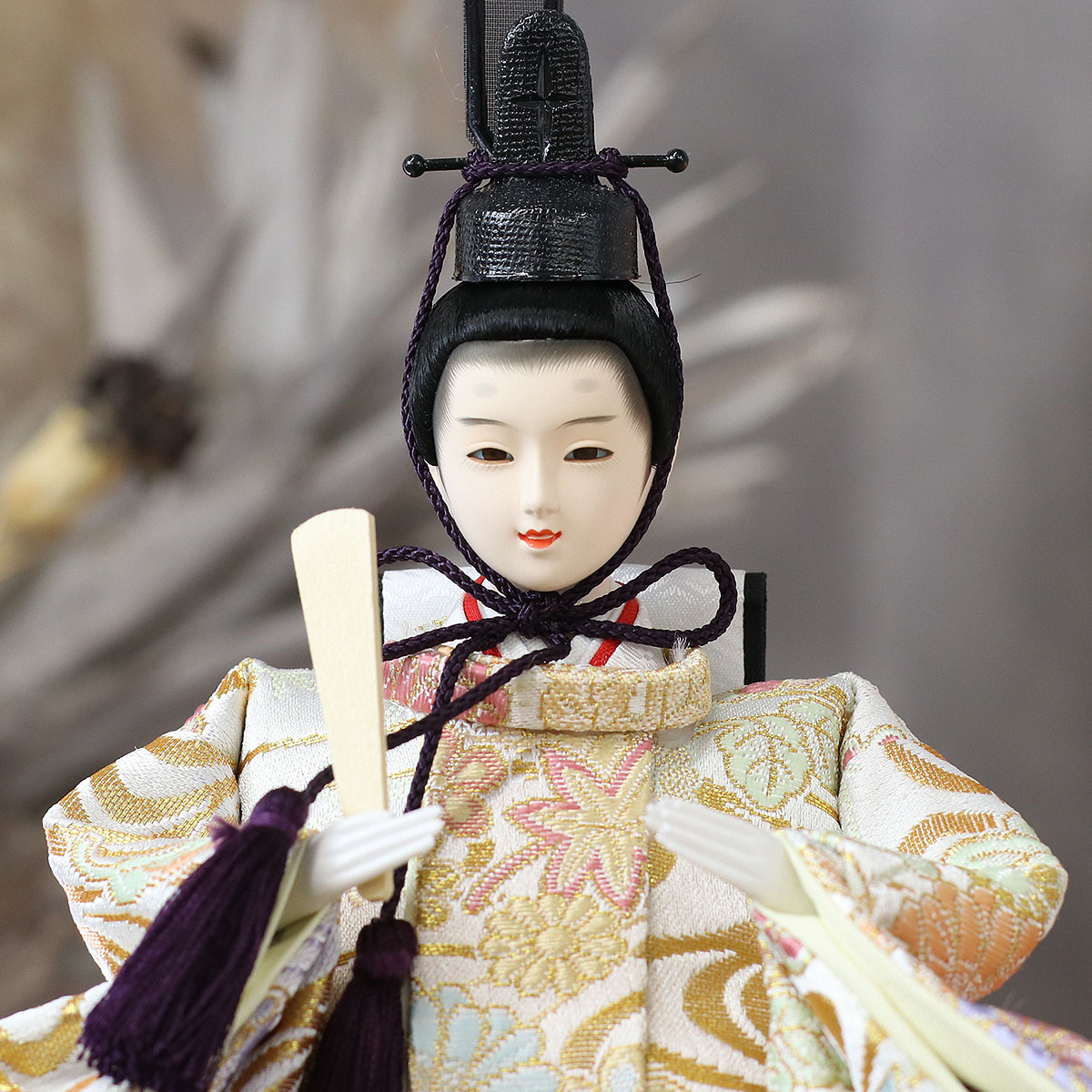 雛人形 ケース飾り 白木 木目 花飾り アクリルケース入り 親王飾り コンパクト ケース入り 吉徳 吉徳大光_8