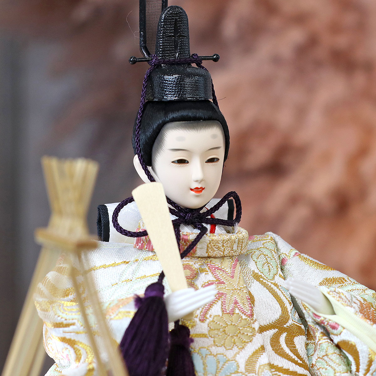 雛人形 ケース飾り 白木 木目 花飾り アクリルケース入り 親王飾り コンパクト ケース入り 吉徳 吉徳大光_9