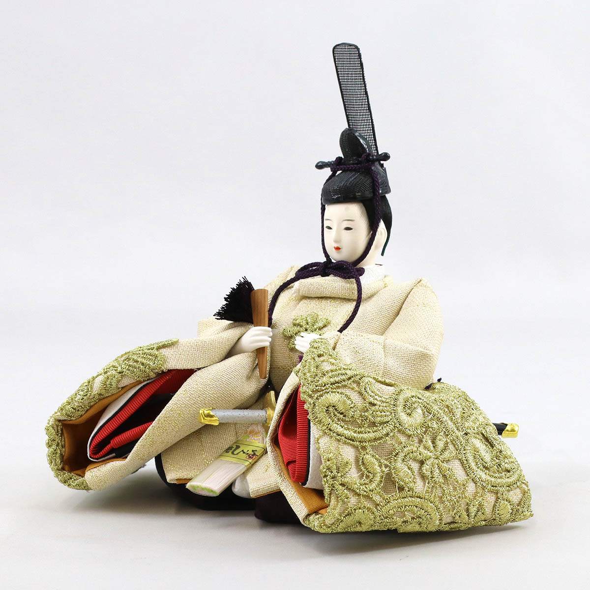 雛人形 親王飾りほぼ新品！吉兆雛 柴田家千代 花飾り 提灯付き