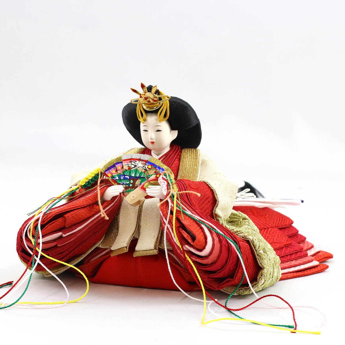 雛人形 親王飾りほぼ新品！吉兆雛 柴田家千代 花飾り 提灯付き 楽天市場】雛人形 三段 スキヨ 柴田家千代 葵 正絹 SILK100 h273