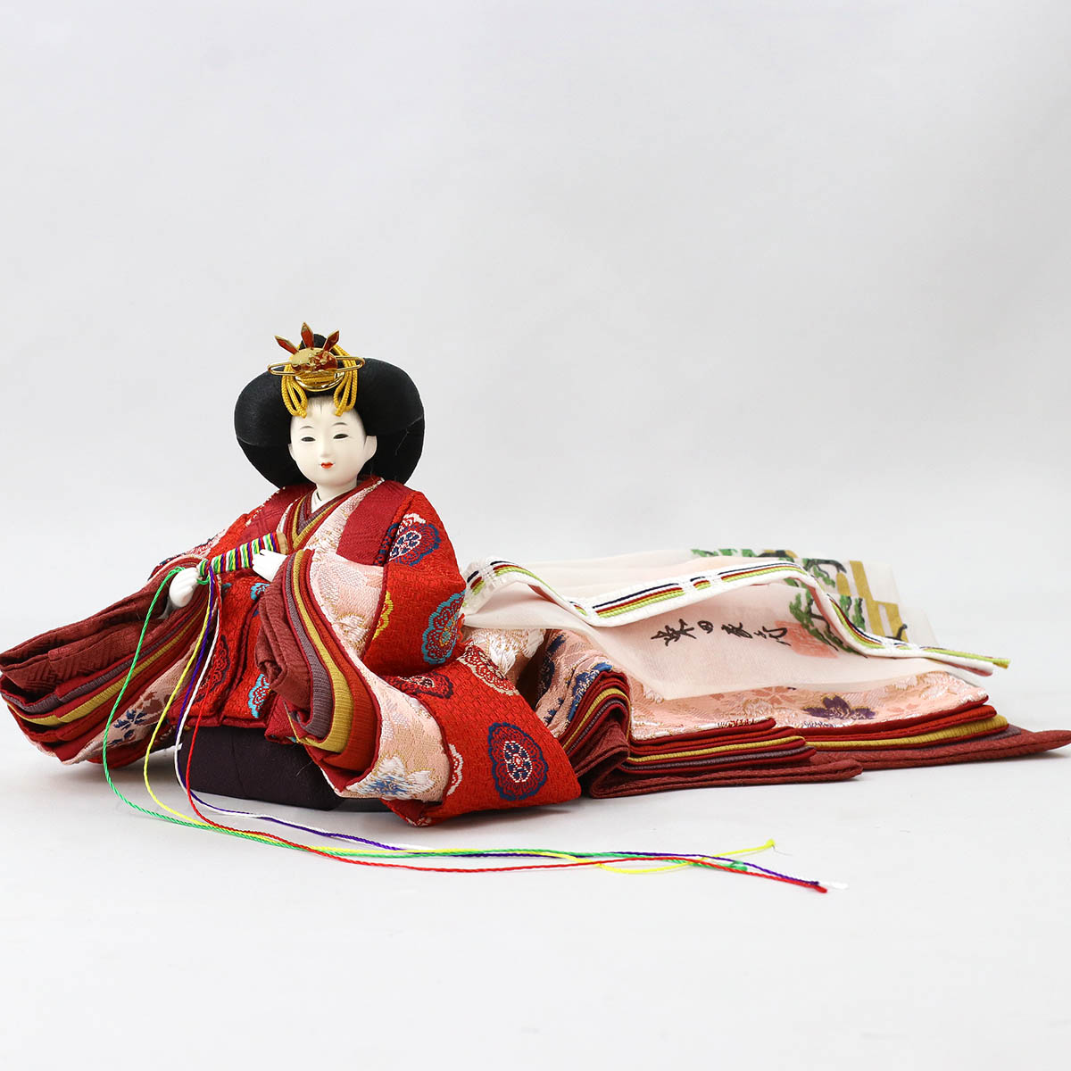 雛人形 親王飾り 柴田家千代作 柴田家千代 葵 有職 向鶴丸文 黒/赤 柳 
