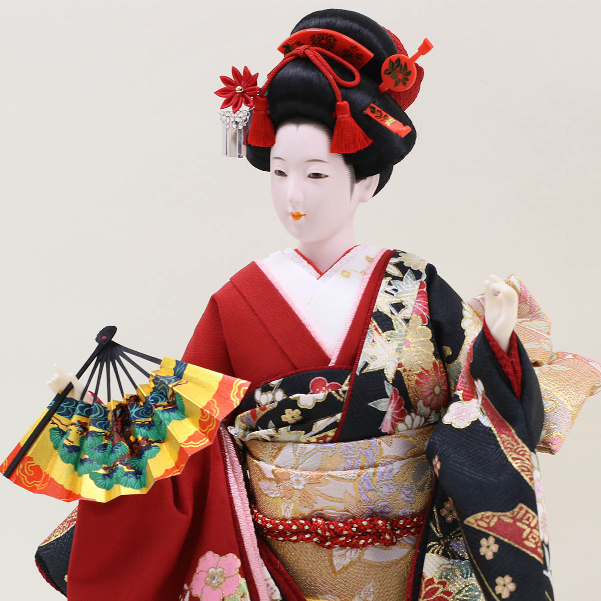 久月監製 山崎巧絢作 尾山人形 美麗 初音 扇 - JDQ-A2047の詳細画像6