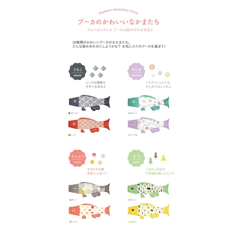 徳永 室内用 鯉のぼり puca  タマちゃん オレンジ  M 0.8m - 2