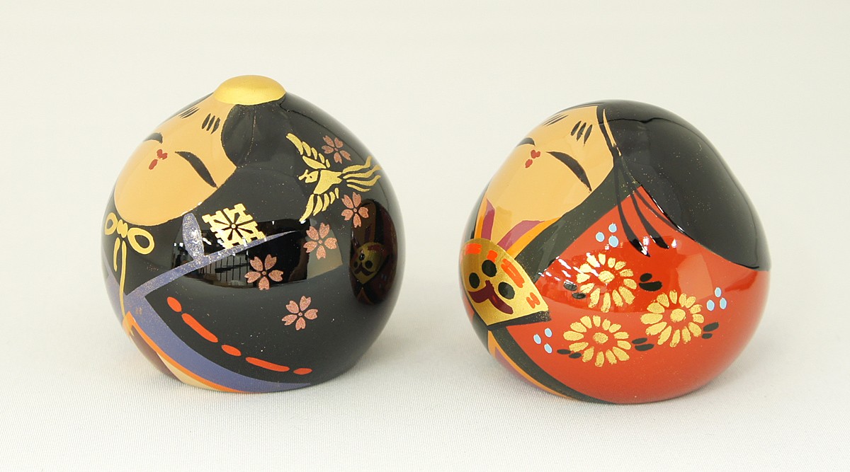 大内人形 セット飾り NO-4 桐箱入り OU-NO-4-SET 中村民芸社 大内塗り