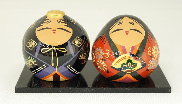 1063 大内人形大内塗り民芸菓子大内人形飴ケースセット