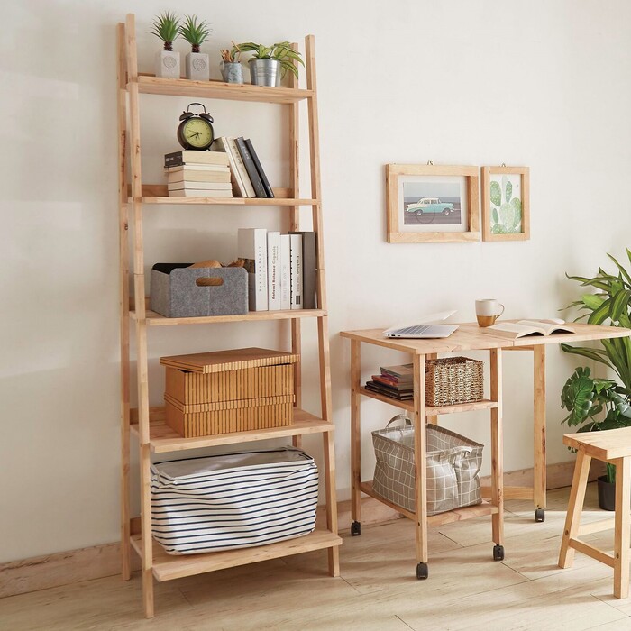 ナチュラルウッド仕上げのシェルフ キッチン リビングでマルチに使える木製ラック NATURAL SIGNATURE