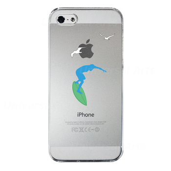 iPhone5 iPhone5s ケース クリア サーファー と カモメ スマホケース ハード スマホケース ハード-3