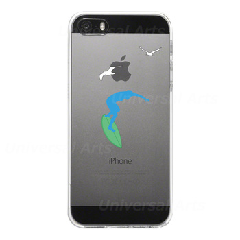 iPhone5 iPhone5s ケース クリア サーファー と カモメ スマホケース ハード スマホケース ハード-4
