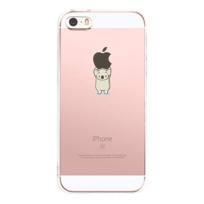iPhone5 iPhone5s ケース クリア コアラがアップルを重量挙げ スマホケース ハード スマホケース ハード-1