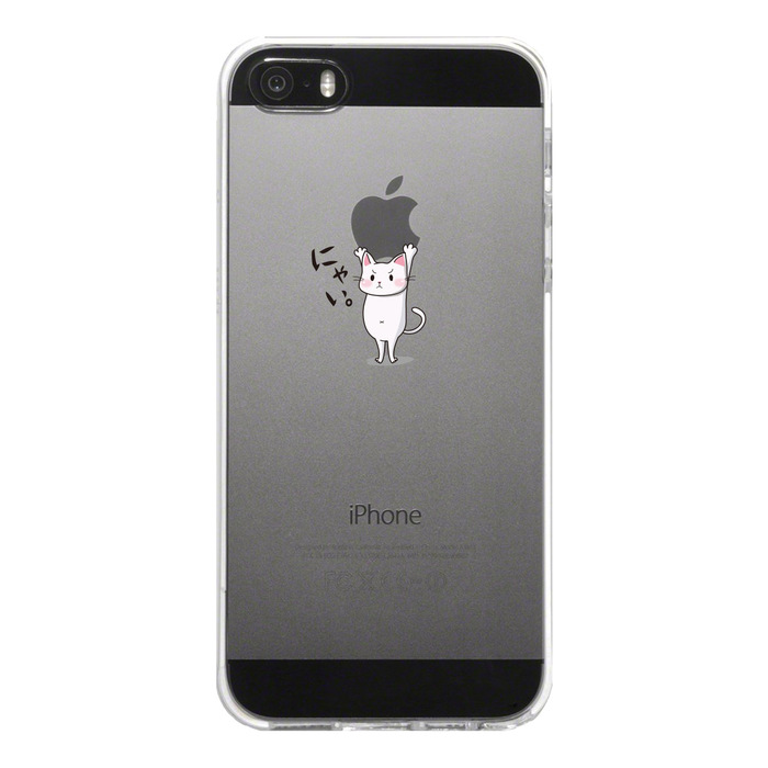 iPhone5 iPhone5s ケース クリア 猫Appleは重い？ スマホケース ハード スマホケース ハード-4
