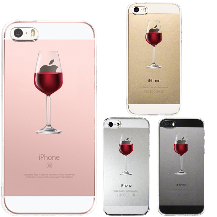 iPhone5 iPhone5s ケース クリア ワイングラス 赤ワイン スマホケース ハード スマホケース ハード-0