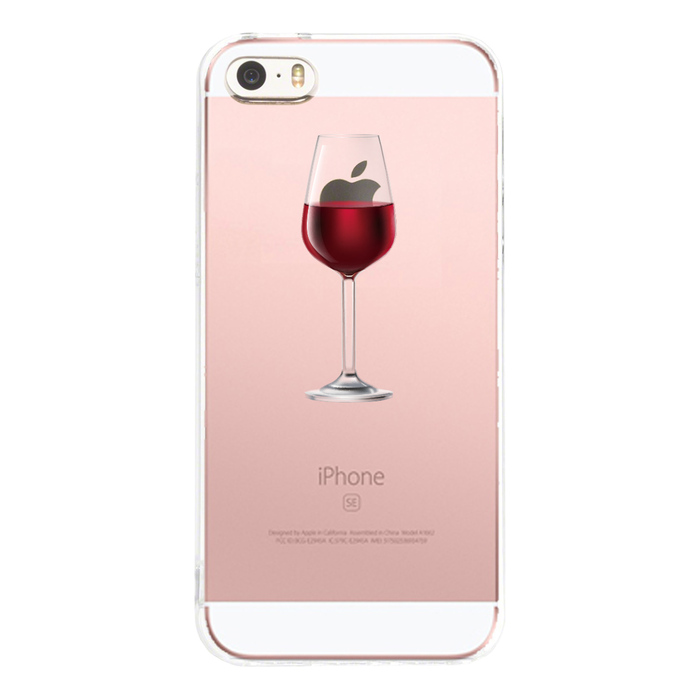 iPhone5 iPhone5s ケース クリア ワイングラス 赤ワイン スマホケース ハード スマホケース ハード-1